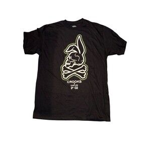 Men’s Small- Crooks And Castles Skull Bunny Tee- Black